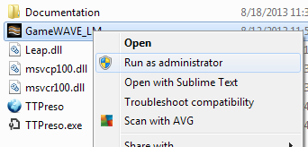 run as administrator