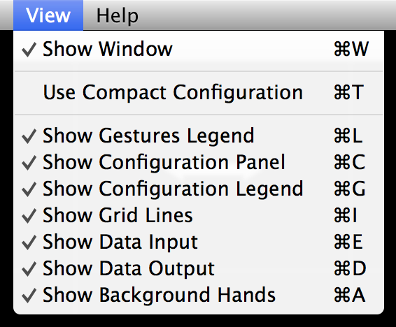 live view visibility menu