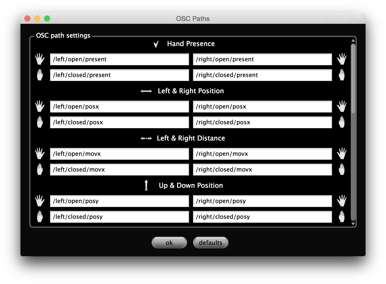 osc paths