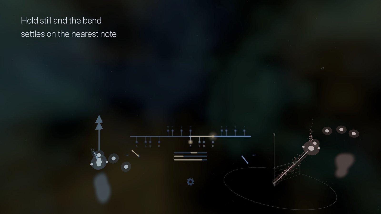 A still bend settles on the nearest note