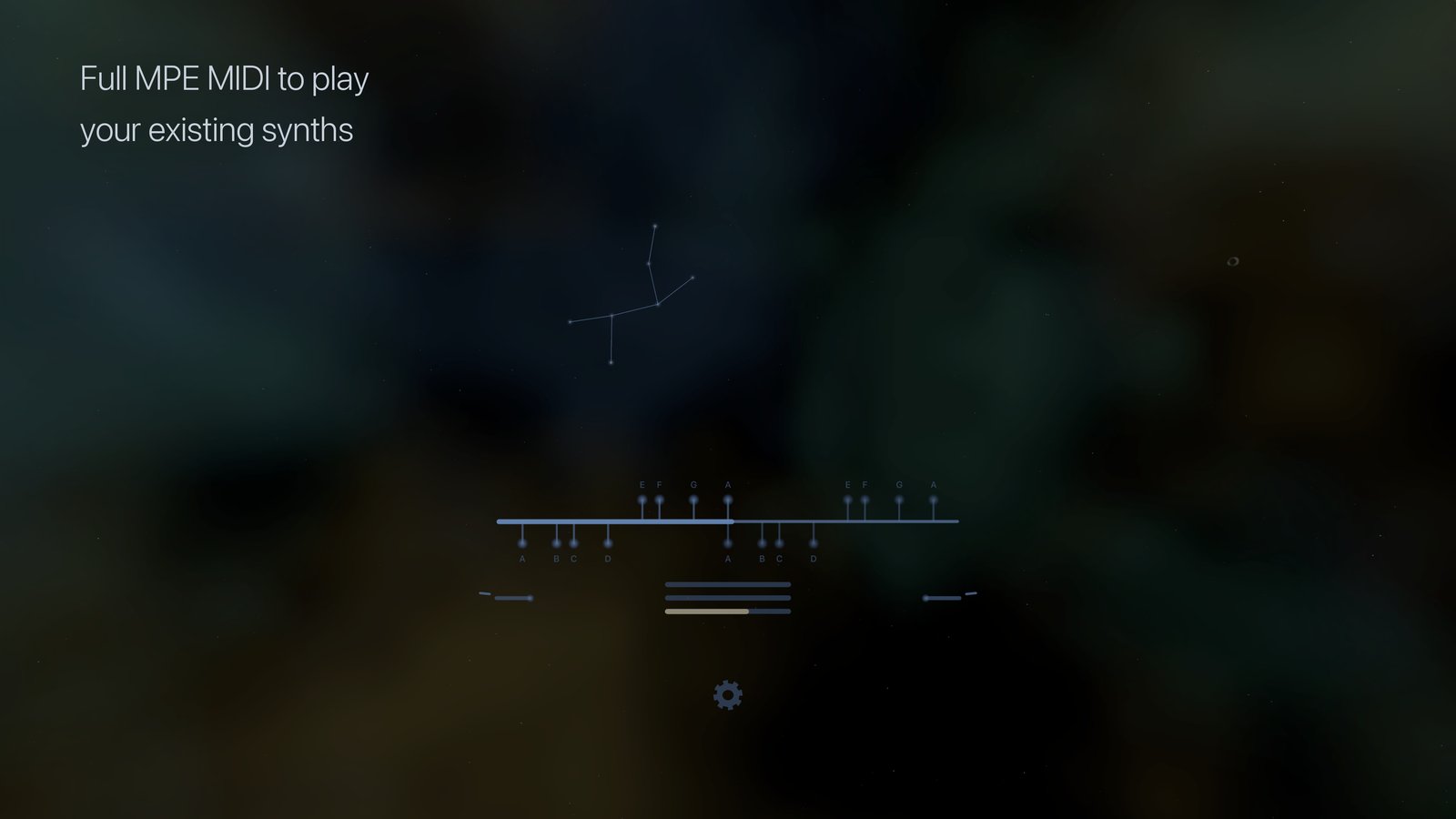 MPE MIDI to your existing synths, a constellation hanging among the stars