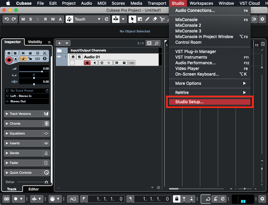 Cubase MCU Config 1