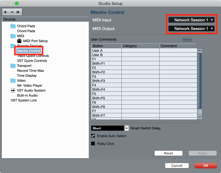 Cubase MCU Config 3