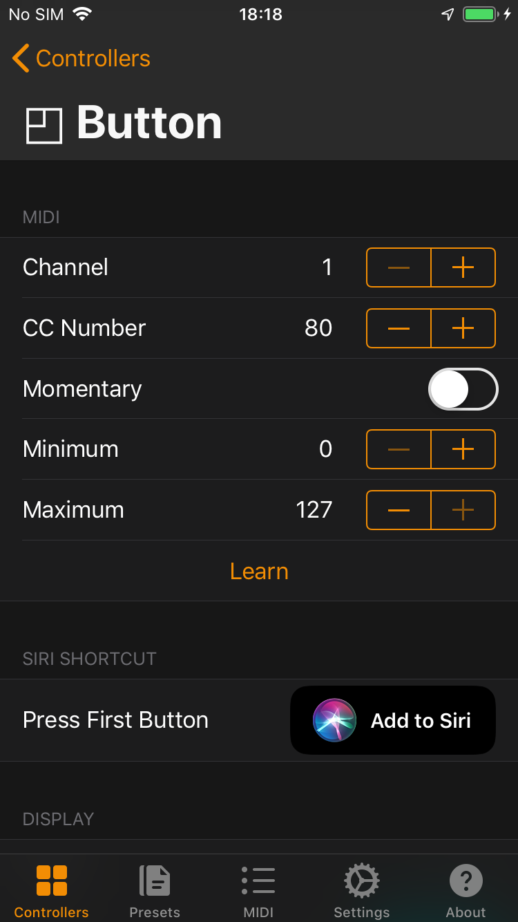 Buttons Config 1