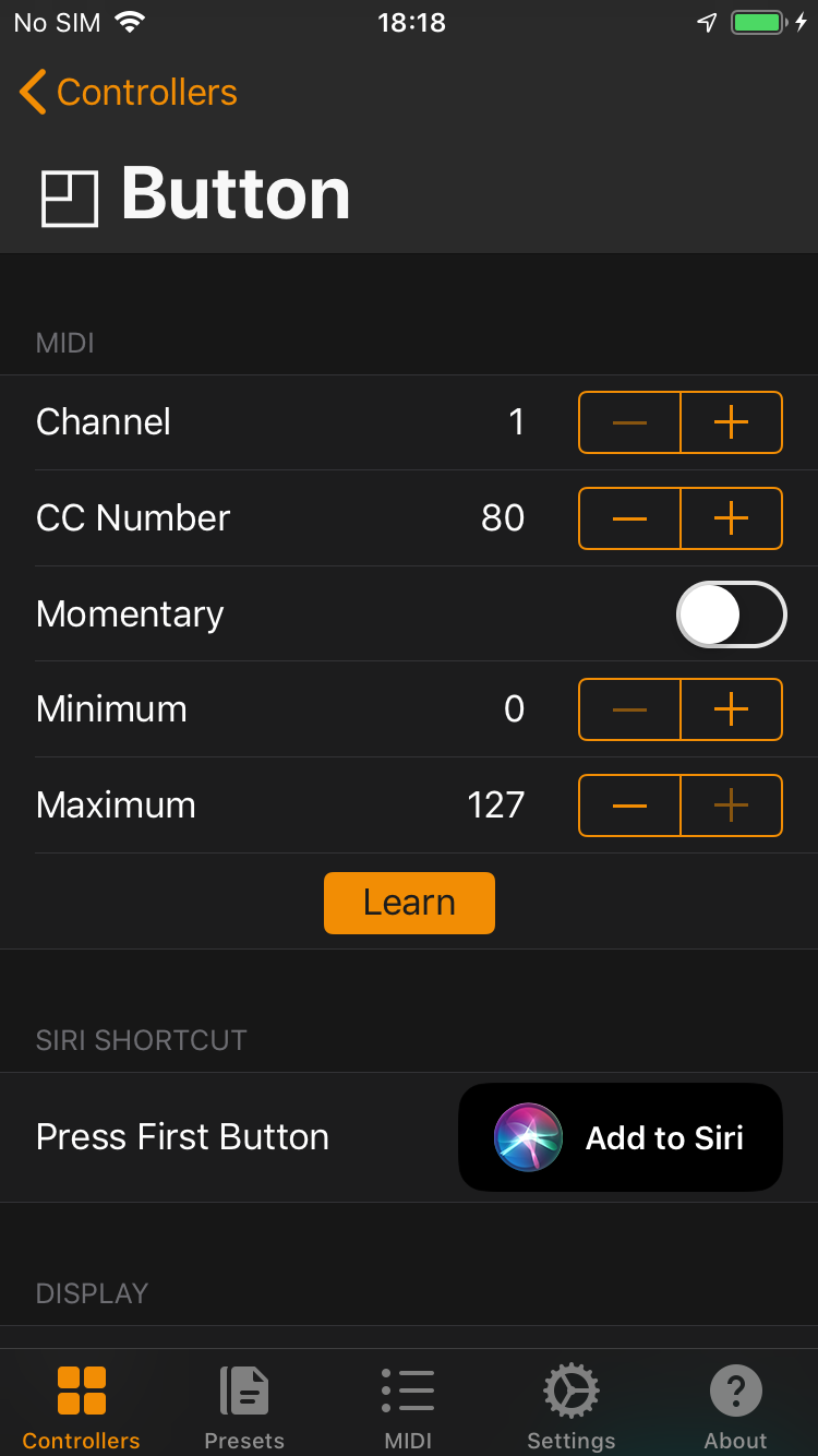 Buttons Config Learn