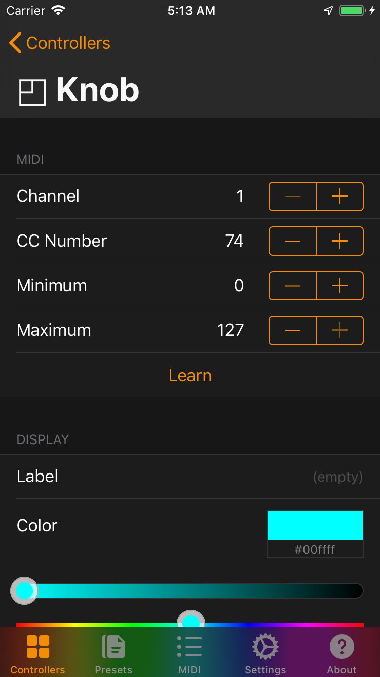 Knobs Config 1