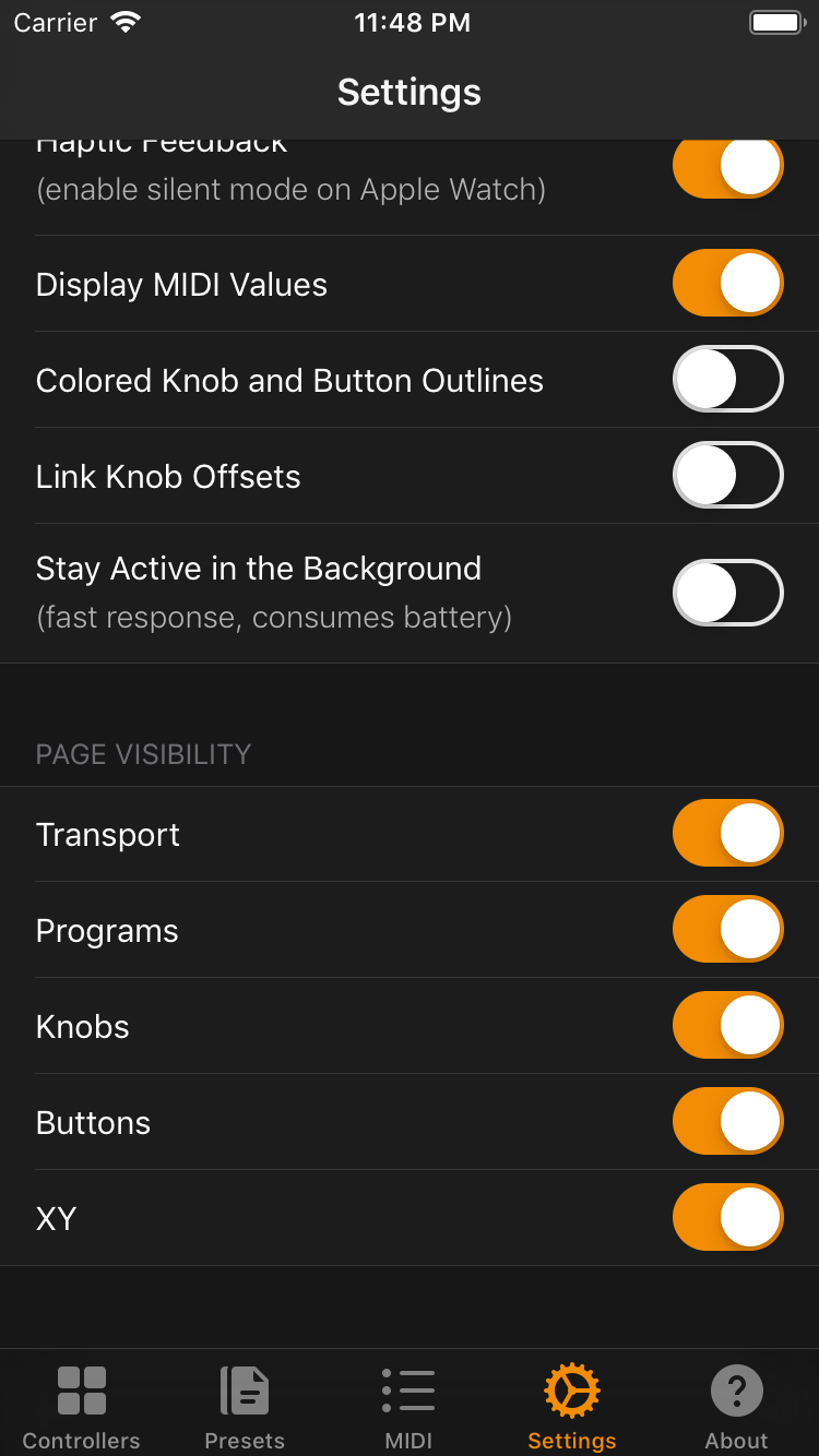 Settings Panel 2