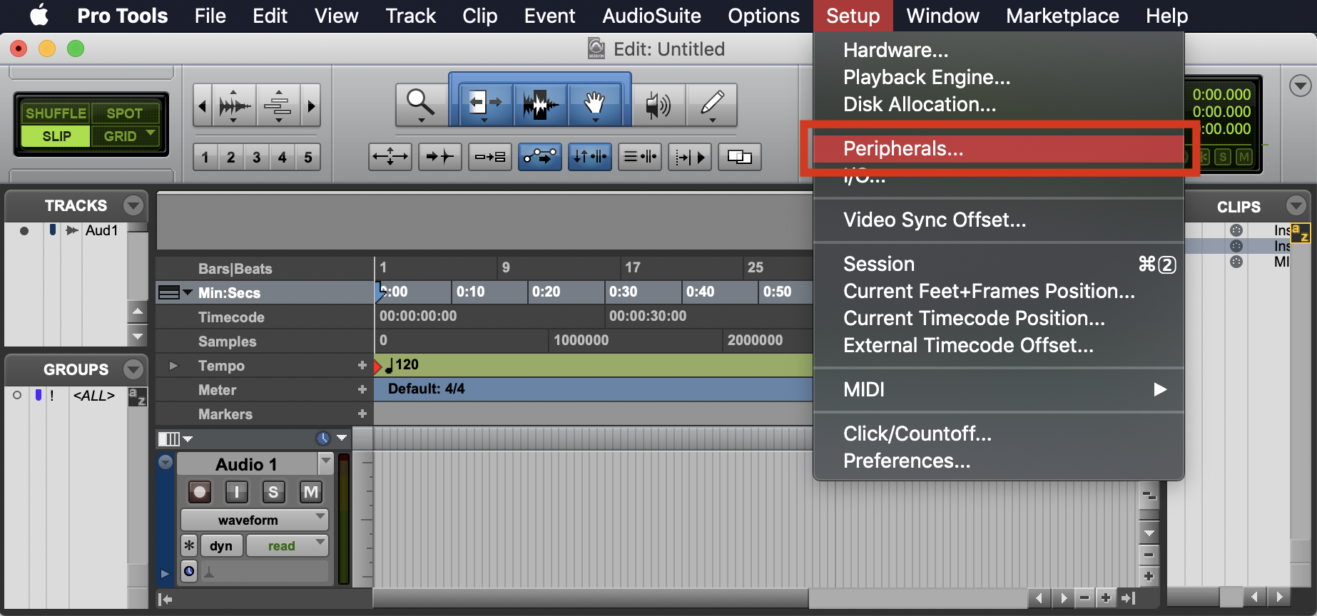 Pro Tools MMC Config 1